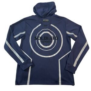 Solbiato Sport Reflective Hoodie Vintage Streetwear Size XL Embroidered Logo